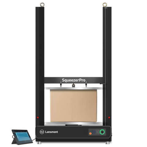 Lansmont SqueezerPro compression tester with VectorPro tablet