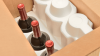 Wine bottles packed in protective packaging