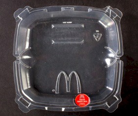 Plastic clamshell container.