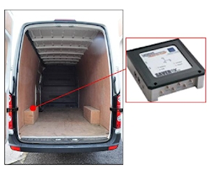 SAVER 9X30 device in a delivery van.