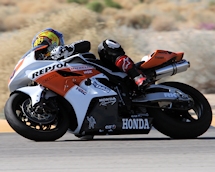 Ben Taylor on his road bike at SoCal Trackdays. 