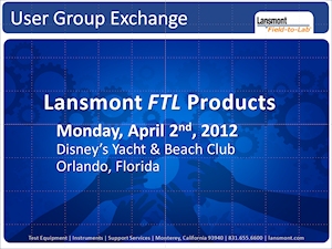Lansmont FTL user group exchange.
