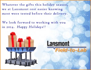 Happy holidays from Lansmont - 2014.