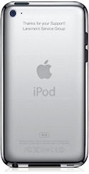 Rear view of Apple iPod Touch.