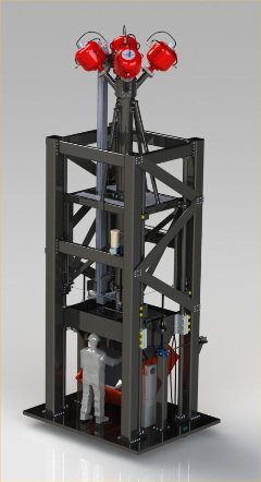 3D rendering of Mortar Baseplate Test System (MBTS).