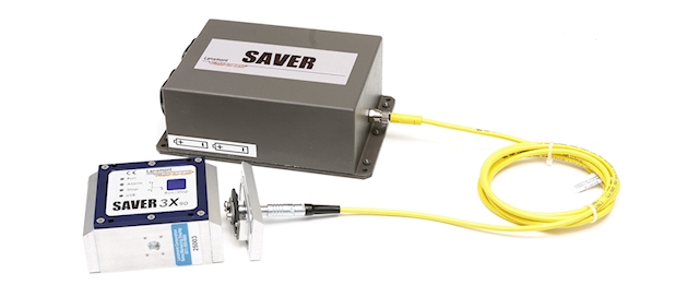 SAVER data recorder with external power accessory.