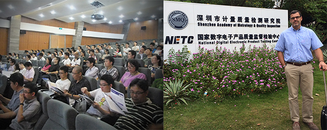 Lansmont members presenting at seminars in China.